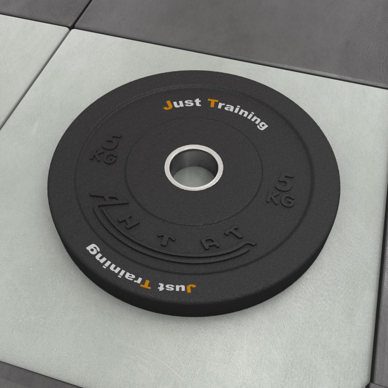 Бамперный диск для кроссфита 5 кг черный цвет