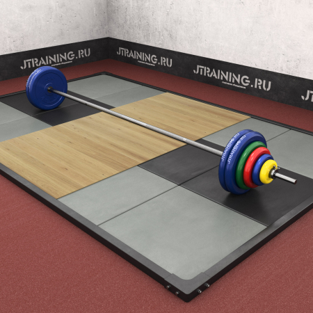 Штанга тренировочная 130 кг с грифом 30 мм, длиной 1,9 м, цветные обрезиненные диски Антат